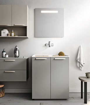 REGOLA COMP.9 - Sectional wooden laundry room cabinet by Cerasa - view 3