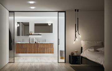 MINÙ - Glass and steel Mirror lamp by Cerasa - view 3