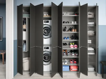 REGOLA - Sectional wooden laundry room cabinet by Cerasa - view 2