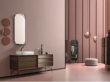 DES 32-33 - Contemporary style vanity unit by Cerasa - view 2