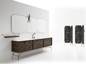 DES 70-71 - Contemporary style vanity unit by Cerasa - view 2