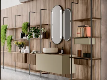 NEROLAB - Single wooden vanity unit with drawers by Cerasa - view 2