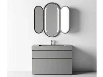 NEROLAB - Floor-standing wood veneer vanity unit with drawers by Cerasa - view 2