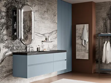 SEGNO - Single wooden vanity unit with integrated washbasin by Cerasa - view 2