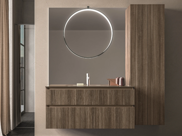 SEGNO - Wall-mounted wooden vanity unit with cabinets by Cerasa - view 2