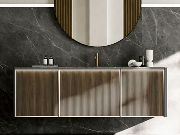 HONEY - Wall-mounted wood veneer vanity unit with drawers by Cerasa - view 2