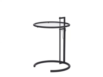 ADJUSTABLE TABLE E 1027 BLACK - Height-adjustable glass and steel coffee table by ClassiCon - view 2