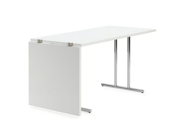 LOU PEROU - Drop-leaf steel and wood table by ClassiCon - view 3