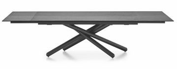 DUEL - Extending table with ceramic top and metal base by Connubia - view 3