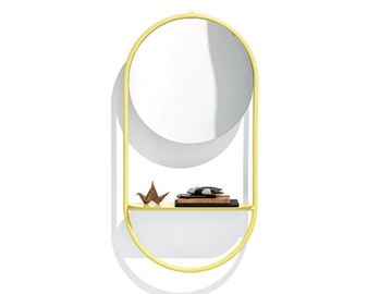 JUNO - Metal mirror with shelf by Connubia - view 2