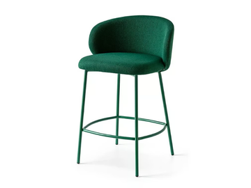TUKA - High fabric stool with footrest by Connubia - view 3