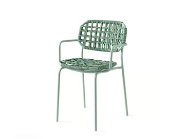 YO! - Garden chair with armrests woven in polypropylene by Connubia - view 3