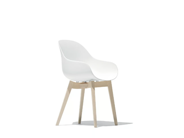 ACADEMY - Polypropylene chair with wood legs by Connubia - view 3