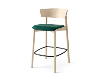 CLELIA - High beech stool with back by Connubia - view 2
