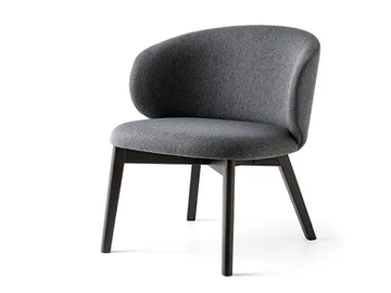 TUKA - Fabric easy chair with beech legs by Connubia - view 2