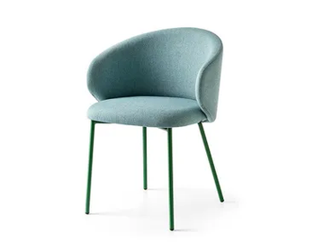 TUKA - Upholstered chair with metal legs by Connubia - view 2