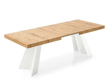 WINGS - Extending melamine table with metal frame by Connubia - view 2