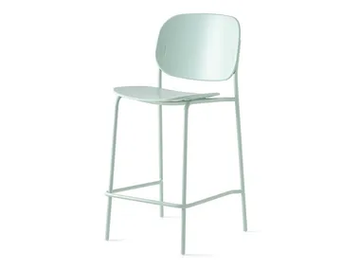 YO! - High polypropylene stool with footrest by Connubia - view 2