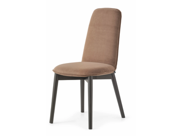 RILEY - Upholstered fabric chair with wooden legs by Connubia - view 2