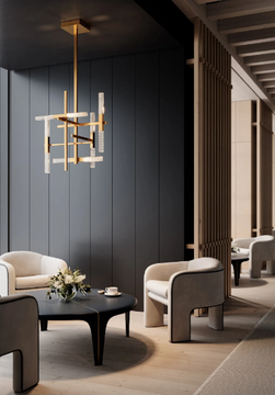 MIKADO - LED brass pendant lamp by Contardi - view 3
