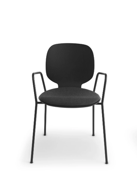 ALIS P 4L - Stackable upholstered chair with armrests by Crassevig - view 3