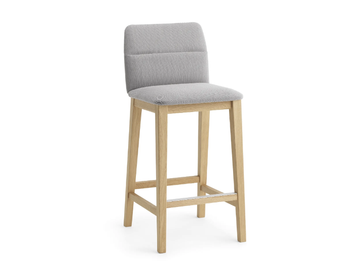 AURA 65-82 CS - High fabric stool with back by Crassevig - view 2