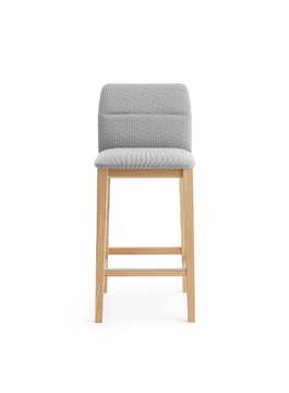 AURA 65-82 CS - High fabric stool with back by Crassevig - view 3