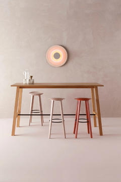 BERET 73 4W - High solid wood stool by Crassevig - view 3