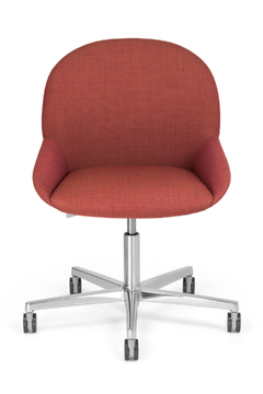ELBA R SW - Swivel upholstered chair with castors by Crassevig - view 3