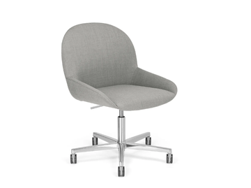 ELBA R SW - Swivel upholstered chair with castors by Crassevig - view 2