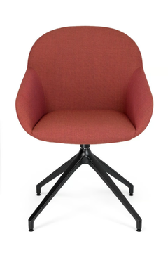ELBA P PB - Swivel upholstered trestle-based chair by Crassevig - view 3