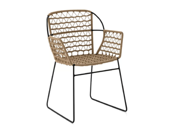 EMMA P/SB - Sled base steel and rope chair with armrests by Crassevig - view 2