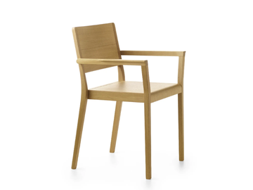 ESSE PS - Stackable chair with armrests by Crassevig - view 2