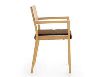ESSE PS - Upholstered stackable chair with armrests by Crassevig - view 2