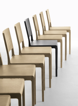 ESSE R - Upholstered beech restaurant chair by Crassevig - view 3