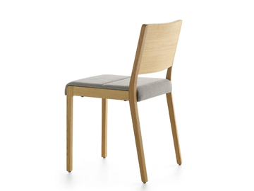 ESSE RS - Upholstered stackable solid wood chair by Crassevig - view 2