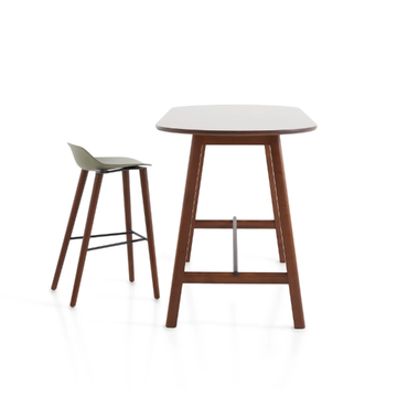 FOLIO MEET - Oval ash high table by Crassevig - view 3