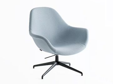POLA LOUNGE LP/PB3 - Swivel fabric armchair with armrests with 4-spoke base by Crassevig - view 2