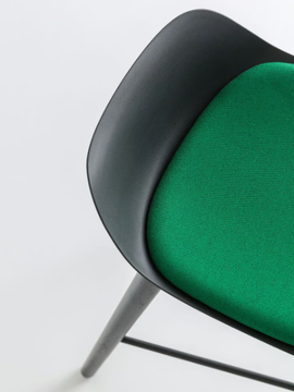 POLA LOW 65/4W - Polypropylene stool with footrest by Crassevig - view 3