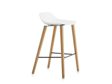 POLA LOW 65/4W - Polypropylene stool with footrest by Crassevig - view 2