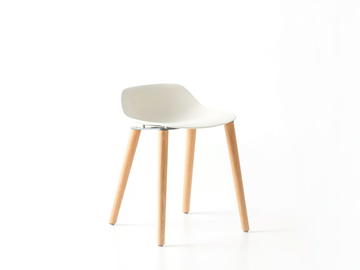 POLA LOW R/4W - Low polypropylene stool by Crassevig - view 2
