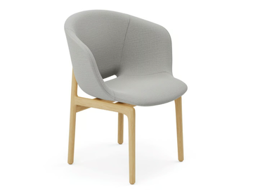 TUSCA P/4W - Upholstered fabric chair with armrests by Crassevig - view 2