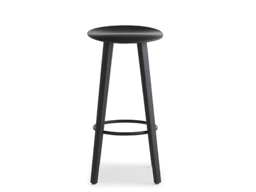 BERET 73 4W - High solid wood stool by Crassevig - view 2