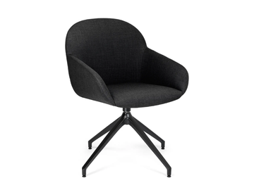 ELBA P PB - Swivel upholstered trestle-based chair by Crassevig - view 2