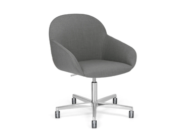 ELBA P SW - Swivel upholstered chair with 5-spoke base by Crassevig - view 2