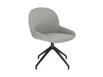 ELBA R PB - Swivel upholstered trestle-based chair by Crassevig - view 2