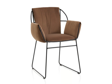 EMMA P SOFT - Fabric chair with armrests by Crassevig - view 2