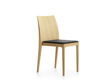 ANNA RS - Upholstered stackable wooden chair by Crassevig - view 2