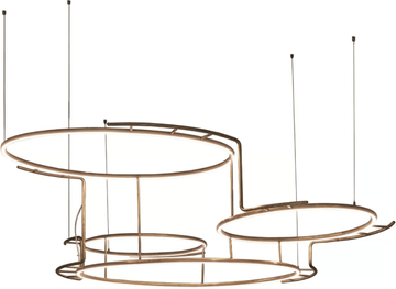 BROCHE - LED brass pendant lamp by DCWéditions - view 2