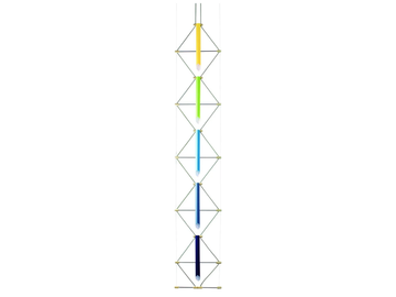 MOZAIK 1x5 - LED pendant lamp by DESIGNHEURE - view 2